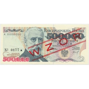 500.000 zł 1993 - WZÓR - A 0000000 - No.0177