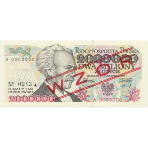 2 mln zł 1993 - WZÓR - A 0000000 - No.0243