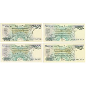 5.000 złotych 1982-1988 - KOMPLET roczników (4szt)