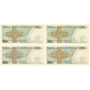 50 Zloty 1975-1986 - Serie MIX (4 St.)