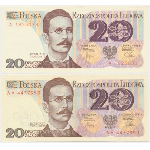 20 złotych 1982 - A i AA (2szt)