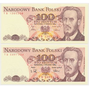 100 złotych 1986-1988 - TB (2szt)