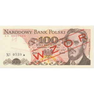 100 zloty 1976 - MODEL - AK 0000000 - No.0539