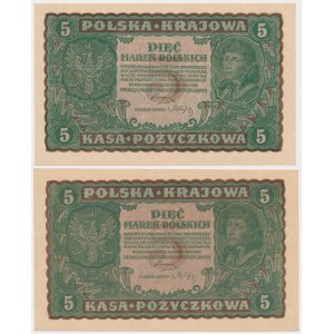 5 mkp 08.1919 - II Serja Y and BX - set (2pcs)