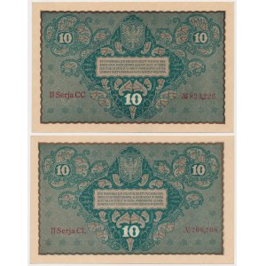 10 mkp 08.1919 - II Serja CC i CL - zestaw (2szt)