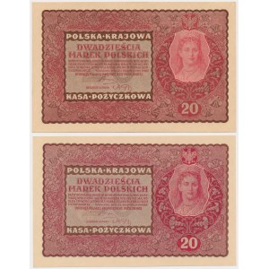 20 mkp 08.1919 - II Serja DV i FH - zestaw (2szt)