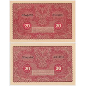 20 mkp 08.1919 - II Serja DV i FH - zestaw (2szt)