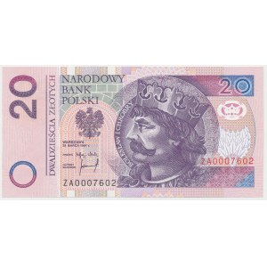 20 złotych 1994 - ZA - seria zastępcza