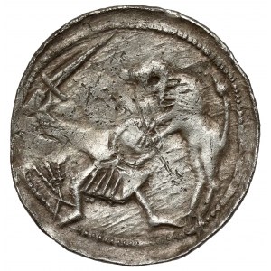 Ladislaus II the Exile. Denarius - Fight with the Lion