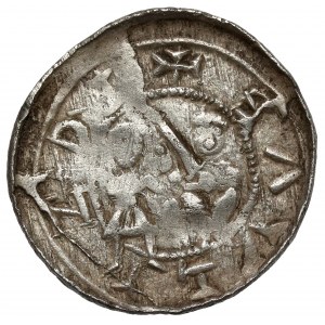 Ladislaus II the Exile. Denarius - Fight with the Lion