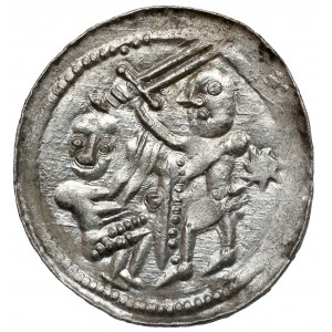 Ladislaus II the Exile, Denarius - Eagle and Hare - Star