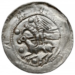 Ladislaus II the Exile, Denarius - Eagle and Hare - Balls