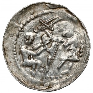 Ladislaus II the Exile, Denarius - Eagle and Hare - points