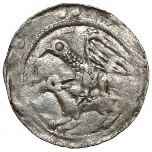 Ladislaus II. der Verbannte, Denar - Adler und Hase - Punkte