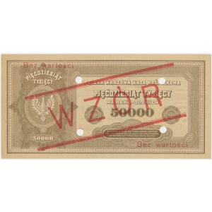 50.000 mkp 1922 - WZÓR - perforacja