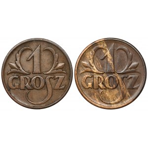 1 grosz 1925 i 1927 (2szt)