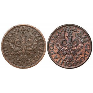 1 grosz 1934 i 1935 (2szt)