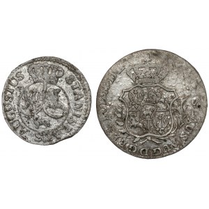Poniatowski, Połzłotek 1766 i 6 groszy 1794 (2szt)
