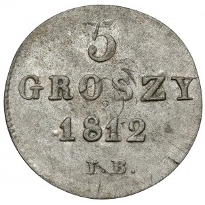 Duchy of Warsaw, 5 pennies 1812 IB