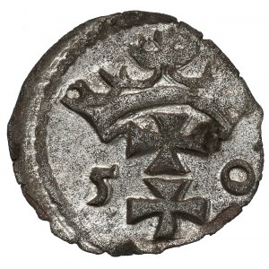 Sigismund II Augustus, Danzig denarius 1550 - rare and beautiful