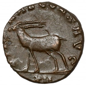 Gallien (258-268 n.e.) Antoninian, Rzym - antylopa oryks
