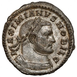 Galerius (293-305 n. Chr.) Follis, Trier - schöne Versilberung