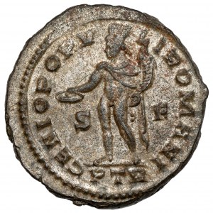 Galeriusz (293-305 n.e.) Follis, Trier - piękne srebrzenie