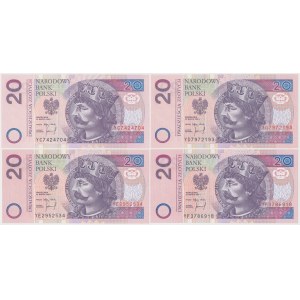 20 złotych 1994 - YC - YF - serie zastępcze (4szt)