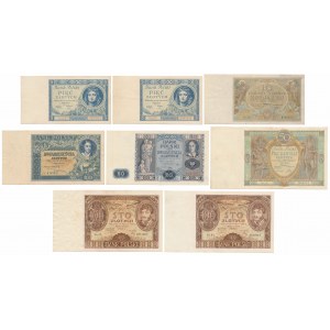 Zestaw banknotów polskich z lat 1929-1936 (8szt)
