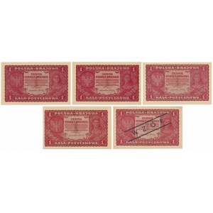 1 mkp 08.1919 - verschiedene Serien + gedrucktes MODELL (5 St.)
