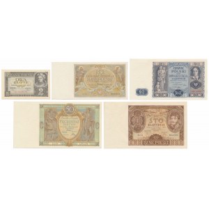 Satz schöner Banknoten von 1929-1936 (5Stück)