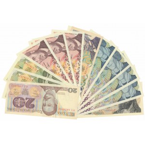PRL, zestaw banknotów (14szt)