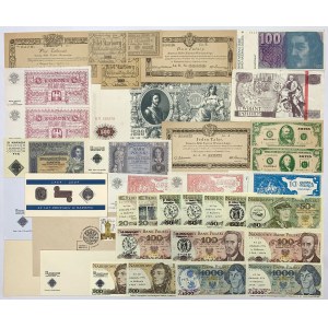Reprints, facsimiles, fancy prints and printed banknotes MIX (32pcs)