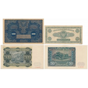 Zestaw banknotów polskich 1919-1941 (4szt)
