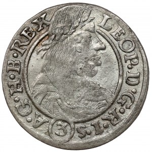 Silesia, Leopold I, 3 krajcary 1665 SH, Wrocław