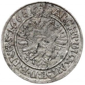 Schlesien, Leopold I., 3 krajcary 1665 SH, Wrocław