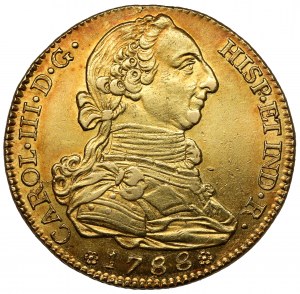 Hiszpania, Karol III, 4 escudos 1788 M