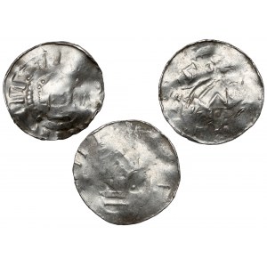 Niemcy, denary krzyżowe, zestaw (3szt)
