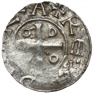 Otto III and Adelaide (983-1002), Denarius with shrine