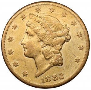 USA, 20 dolarów 1882 CC, Carson City - rzadkie