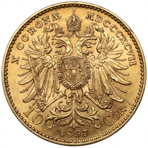 Austria, Franz Joseph I, 10 corona 1897