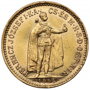 Węgry, Franciszek Józef I, 10 korona 1905 KB
