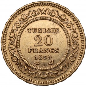 Tunisia, 20 franks 1899-A