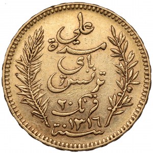 Tunisia, 20 franks 1899-A