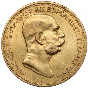 Austria, Franz Joseph I, 10 corona 1908 - 60 years of reign