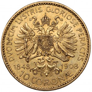 Austria, Franciszek Józef I, 10 koron 1908 - 60-lecie panowania