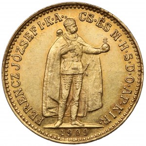 Hungary, Franz Joseph I, 10 corona 1909 KB