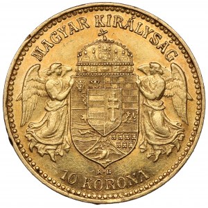 Hungary, Franz Joseph I, 10 corona 1909 KB