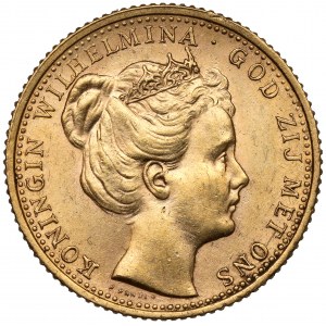 Niderlandy, Wilhelmina, 10 guldenów 1898