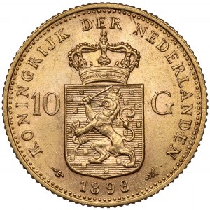 Niderlandy, Wilhelmina, 10 guldenów 1898